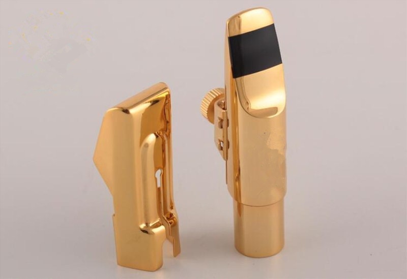 Metal mouthpiece alto saxophone / tenor saxophone / Soprano saxophone 5--9 number Gold-plated Free