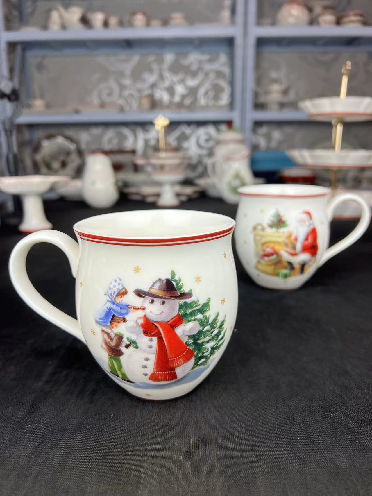 Niemiecka zastawa stołowa Weibao świąteczna zastawa stołowa zabawka radość kubek wielokąt miska Zachodni kuchnia jako sposób gotowania filiżanka robić kawy i sałatki przekąnarty: Głęboki niebieski