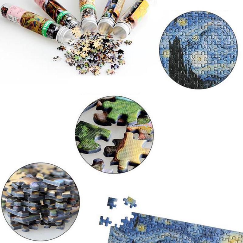 150 Piece Tube Scenery Intelligent Puzzles For Children Interactive Jigsaw Education Learning Brain Adults Teaser Toy Assem L7P0