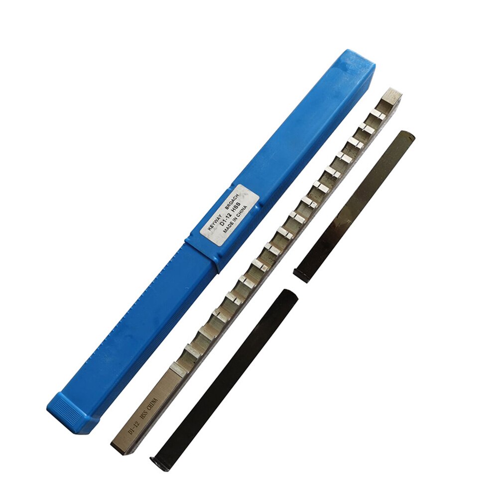 Keyway Broach Cutting Tool Metric Size 12mm D Push-Type with Shim HSS Broaching Cutting Tool for CNC Router