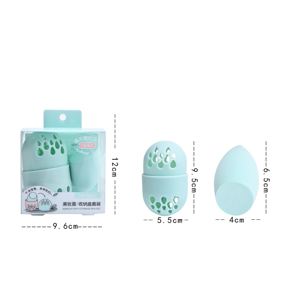 Esponja de silicona para maquillaje, soporte de esponja para maquillaje, caja de secado de huevos, portátil, suave, de silicona, caja de esponjas, 1 paquete