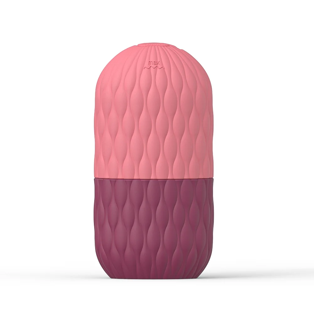 Rolo facial de gelo, molde de silicone reutilizável, massagem facial, beleza facial, ferramentas de cuidados com a pele, aplicar gelo para encolher poros: Vermelho