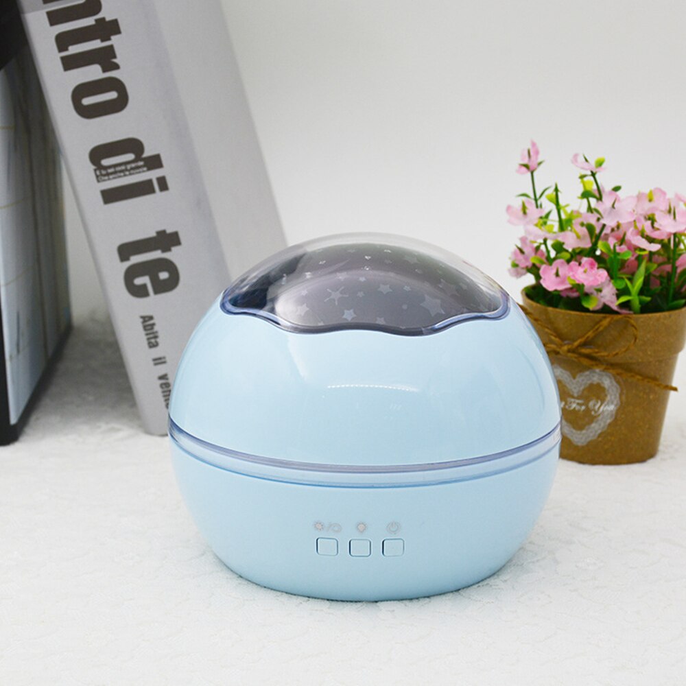 Led Nachtlampje Projector Sky Star Spin Starr Ocean World Master Roterende Kinderen Kids Baby Slaap Romantische Usb Lamp Projectie: Blue shell
