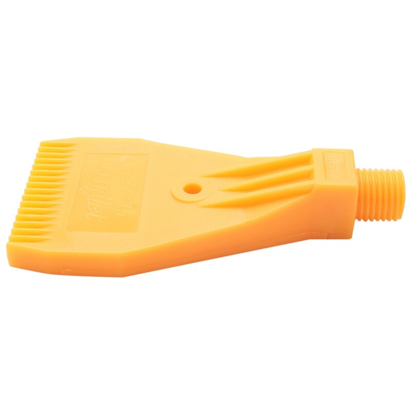 4X 1/4BSP Male Thread ABS Single Hole Air Blow Off Flat Jet Nozzle Yellow