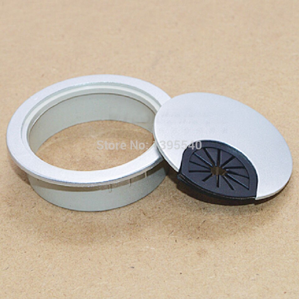 60mm Computer bureau Draad cover Grommet Bureau Tafel Kabel Tidy Outlet Poort Plastic Oppervlak Draad Gat Cover Schakelaar Platen cabine