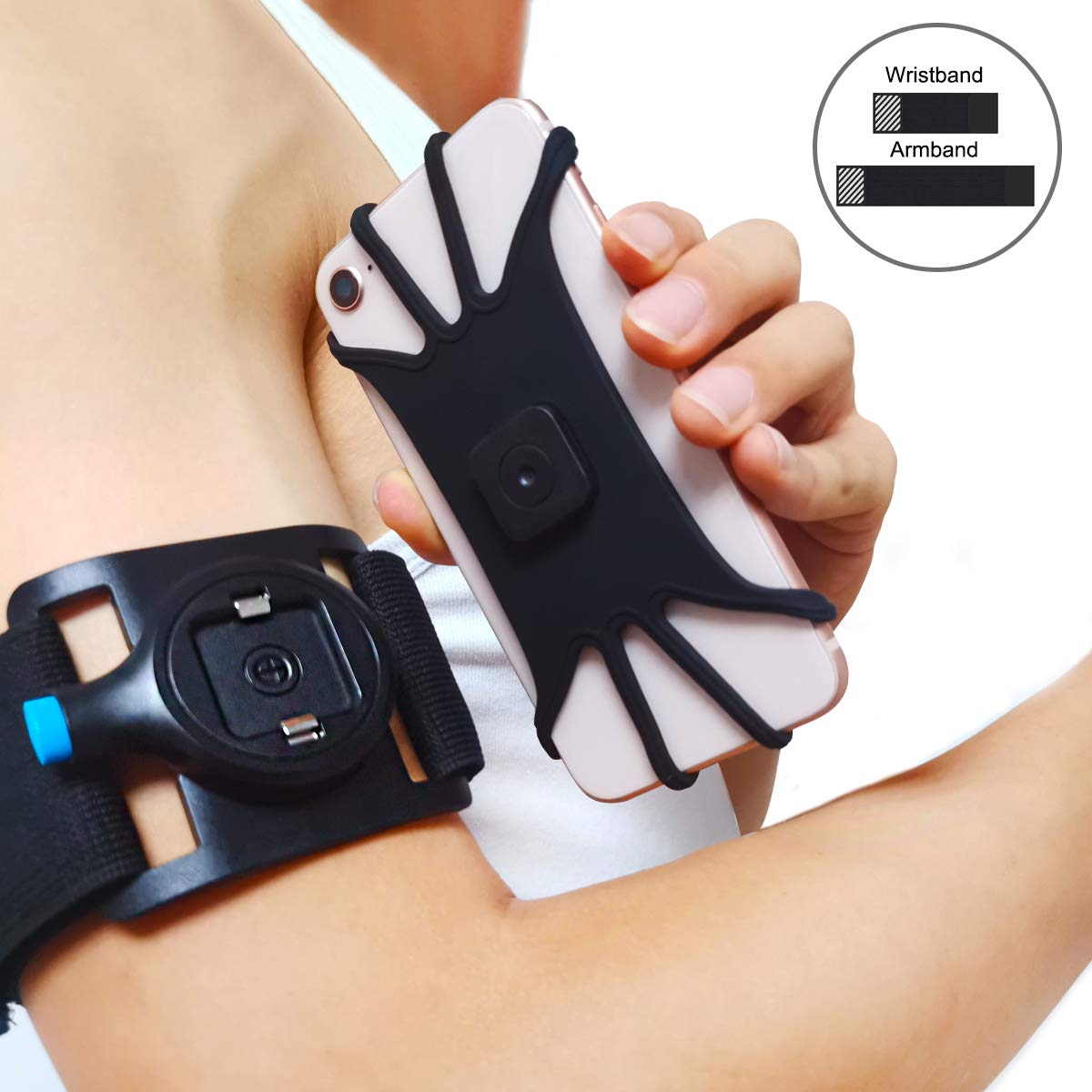 Universal Sports Armband Case para iphone 4 Xs Max X XR 8 7 Pulso Correr Desporto Arm Band Com Suporte Chave para 3.5-5.5 de polegada de Telefone