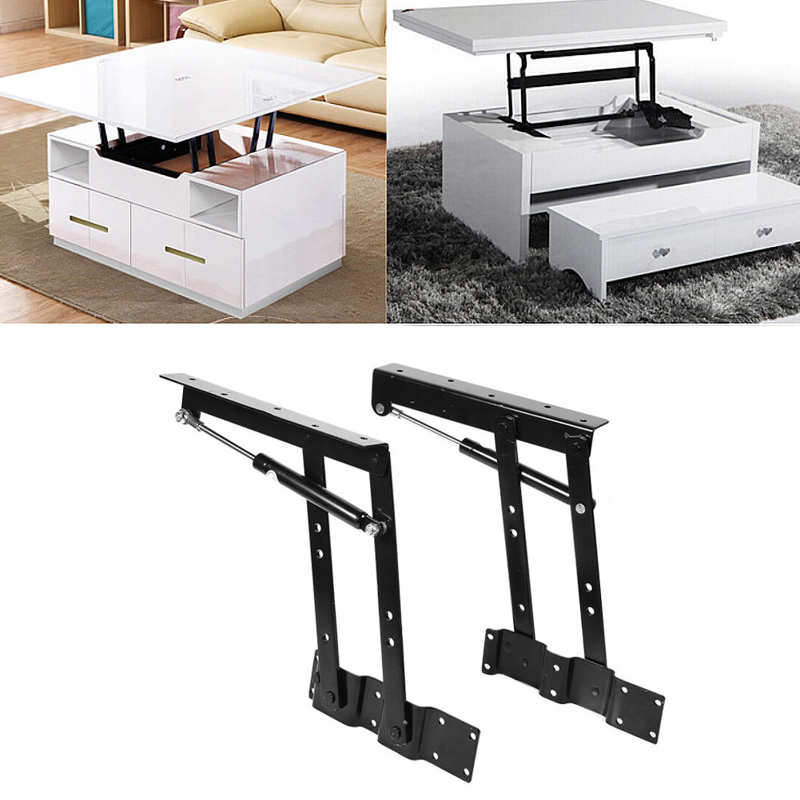 2PCS Practical Lift Up Coffee Table Lifting Frame Mechanism Hardware Top Lifting Frame Furniture Living Room Table Racks