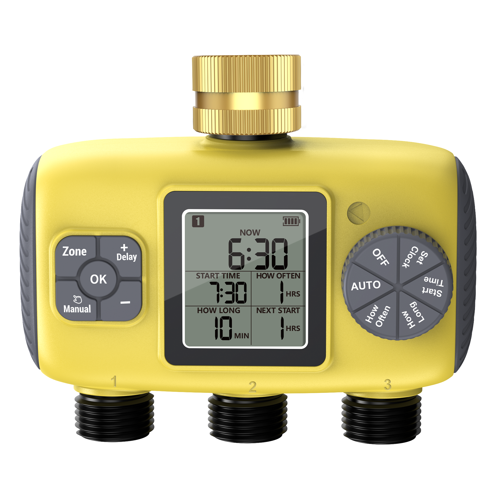 Insoma-temporizador de agua automático de 3 salidas, sistema de riego de jardín, herramientas programadoras de aspersores de Control independiente