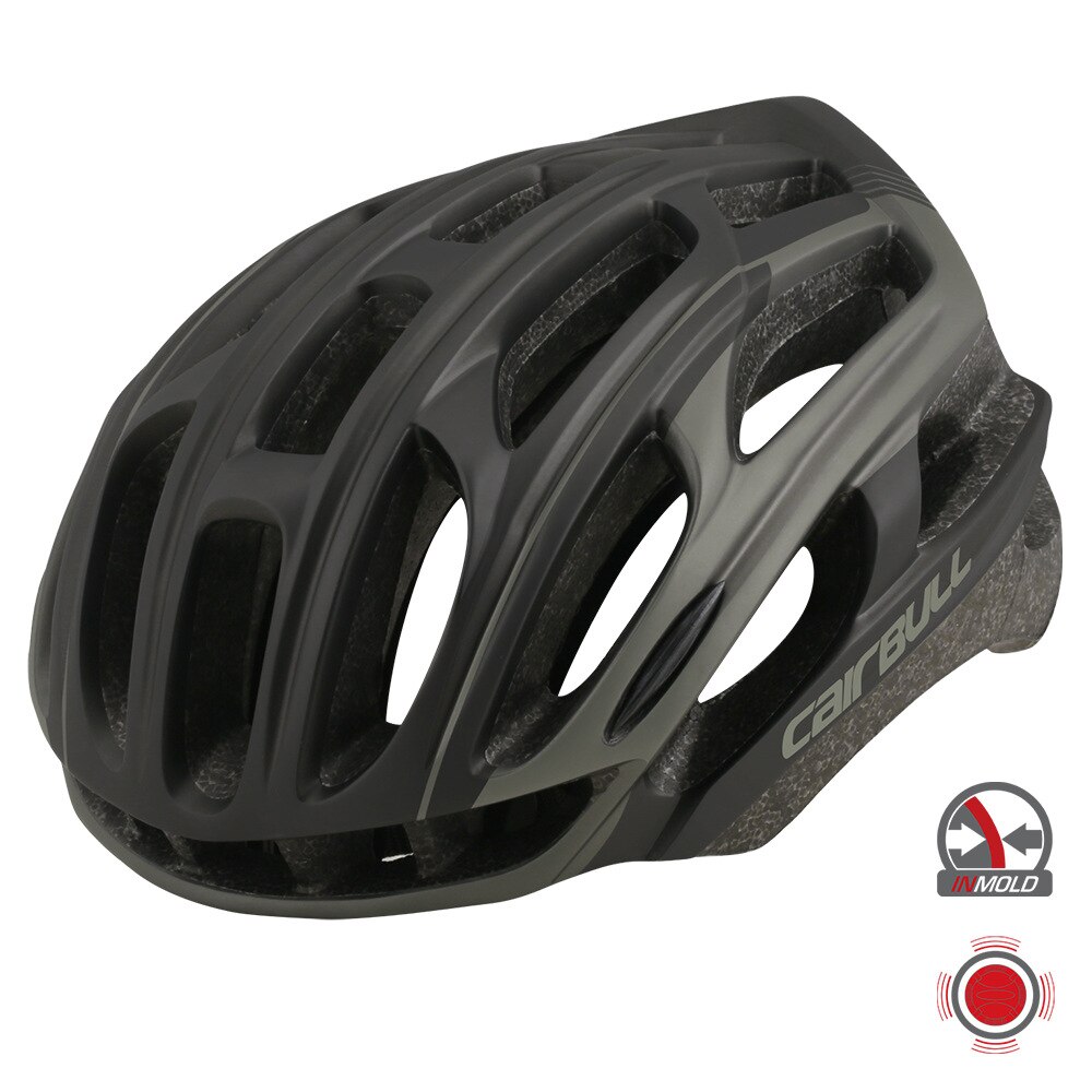 Cairbull – casque de vélo 4D PLUS pour la route, ultraléger, moulé à l&#39;intérieur, pour la sécurité en montagne: black
