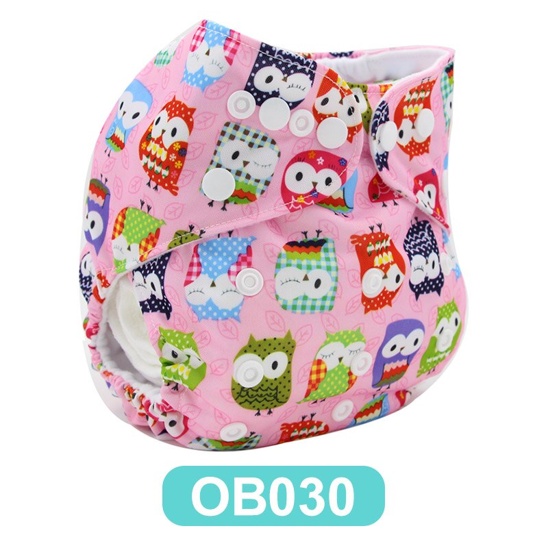 Risunnybaby babyblöjor tvättbara blöjor med bomullstryck kan återanvändas 0 ~ 4 år gamla justerbara barnblöjor: Ob030