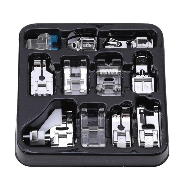 62/52/48/42/32pcs Sewing Machine Presser Foot Press Feet For Brother Singer Sew Kit Braiding Blind Stitch Over Lock Zipper Ruler: 11pcs