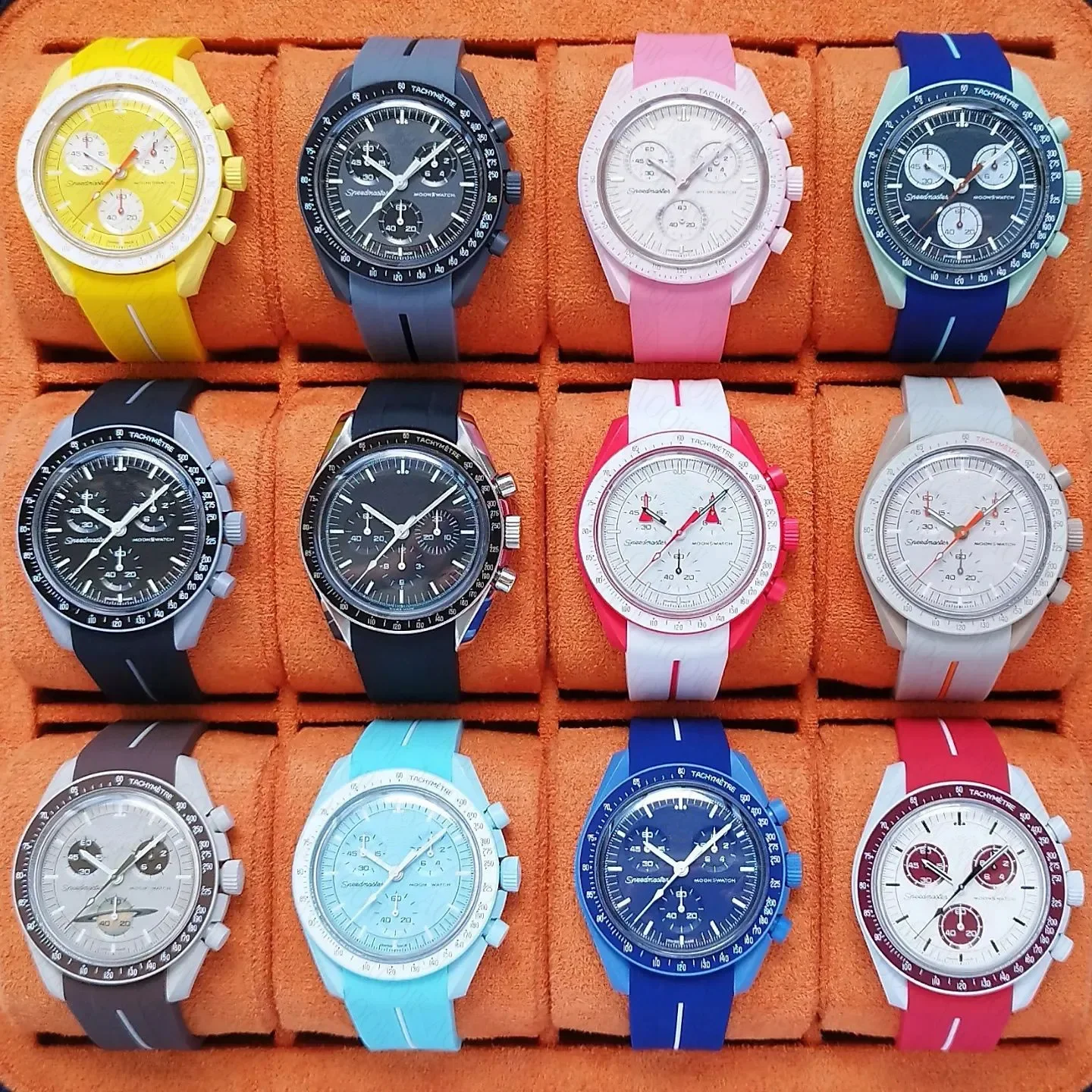 Correa de reloj para Omega X Swatch Joint MoonSwatch Speedmaster, correa de silicona de goma con extremo curvo, pulsera deportiva suave para hombres y mujeres de 20mm