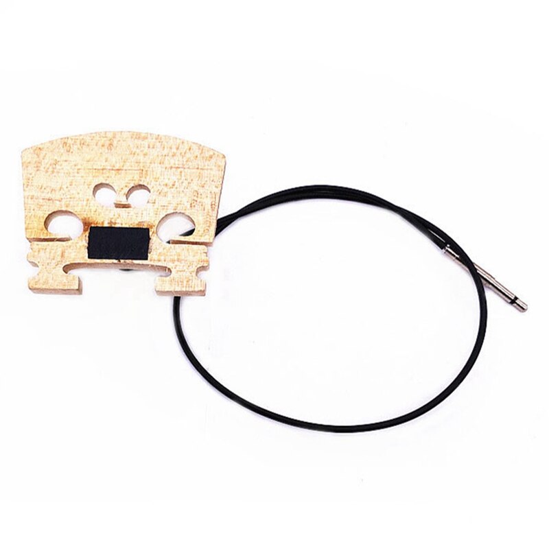 Violin Bridge with Internally Mounted Piezo Pickup for 4/4 Full Size Electric Violin Parts Replacement Accessories