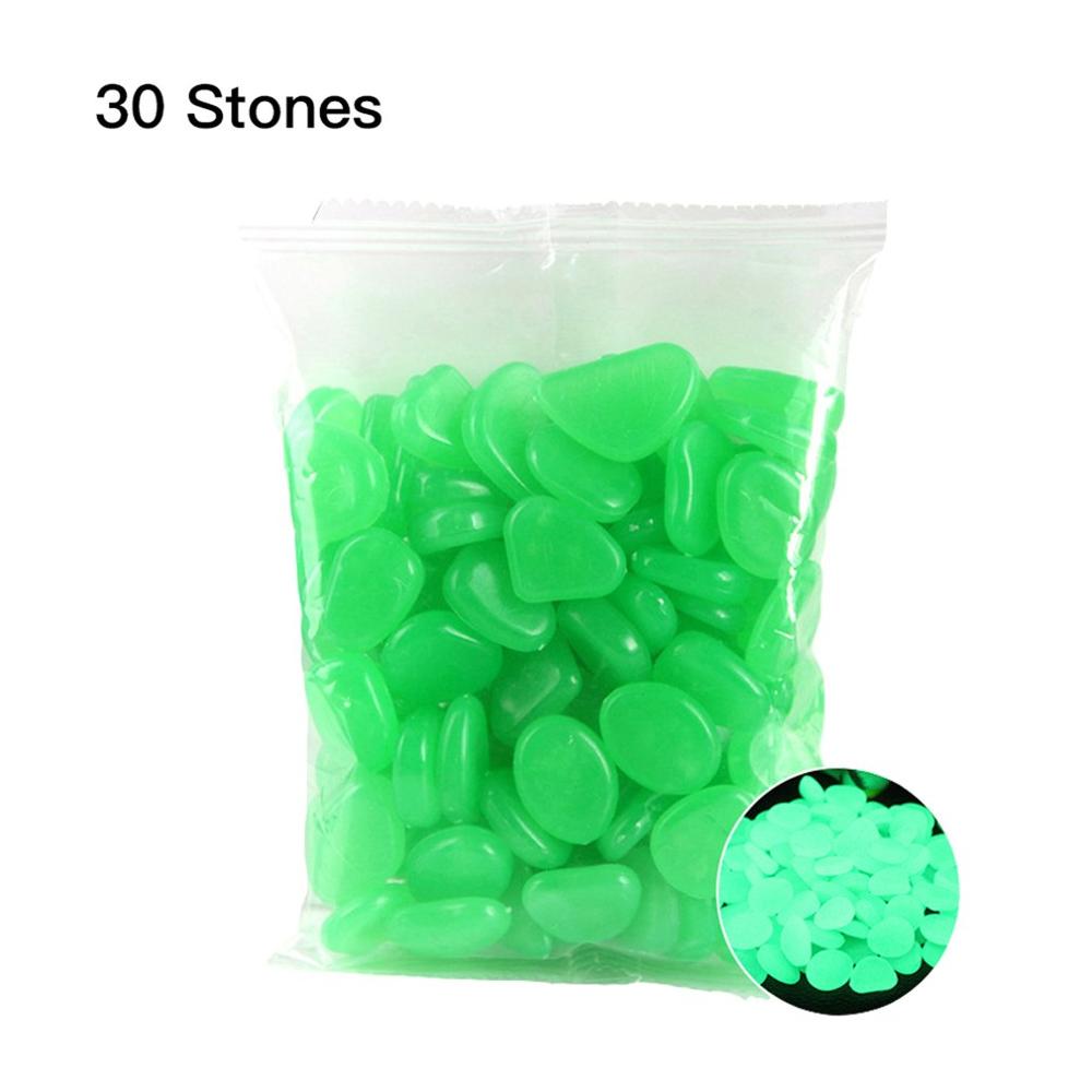 30 Pcs Glow in the Dark Garden Pebbles Glow Stones Rocks for Walkways Garden Path Patio Lawn Garden Yard Decor Luminous stones: Rose
