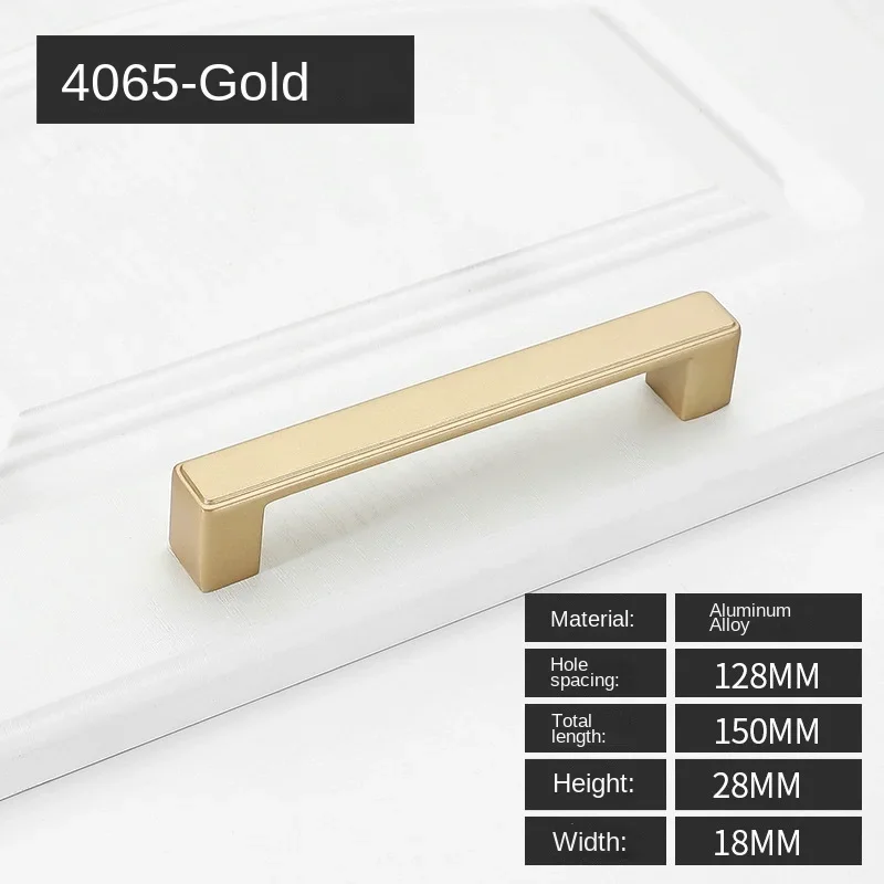 Møbelhåndtak skuffeknotter og håndtak for skap garderobe dørhåndtak i sinklegering 96mm/128mm/160mm/192mm/320mm- hulls deling: Flerfarget