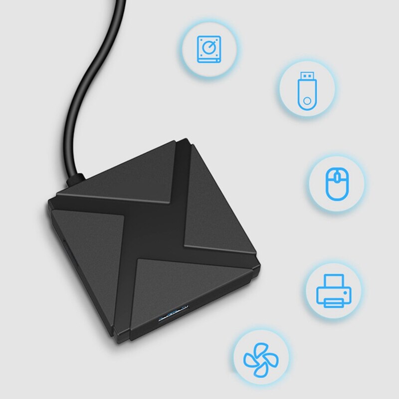 Square USB3.0 Docking Station YSBB 1 with 4 Hub Splitter High-Speed Splitter Drive-Free