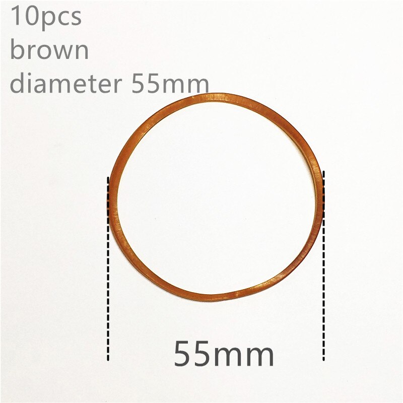 16 kinds 10pcs/set Rubber Band Pulley Transmission Engine Drive Round Beslts DIY Toy Module Car Motor Stretch Droppshipping: 55mm brown
