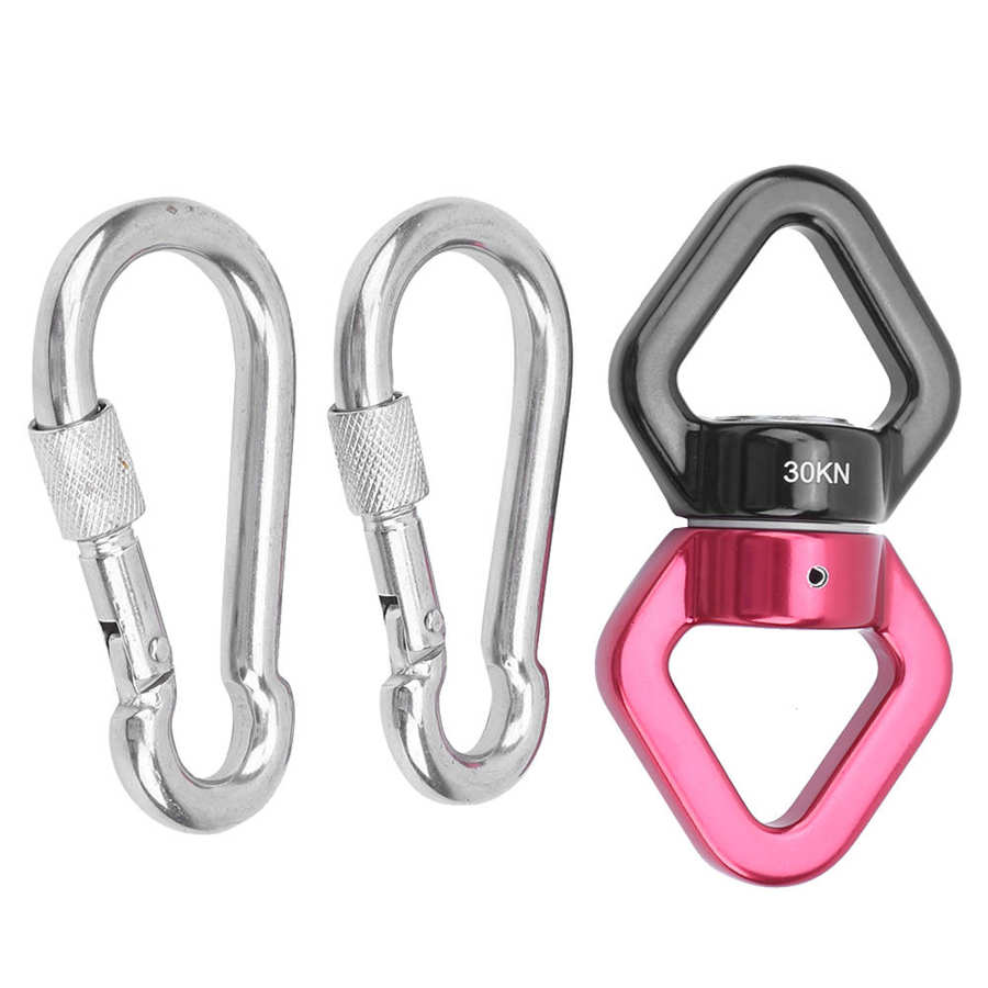 Outdoor Rock Climbing Yoga Rotating Ring Universal Climbing Hanging Wheel Swing Connector Safety Climbing Connector Buckle