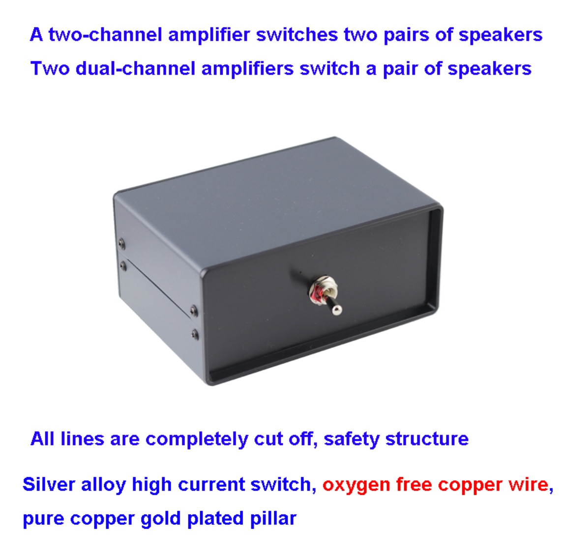 Audio switcher forsterker høyttaler switch converter 2 inngang 1 utgang / 1 in 2 ut 2 forsterkere et par høyttalere 1 amp 2 par høyttalere