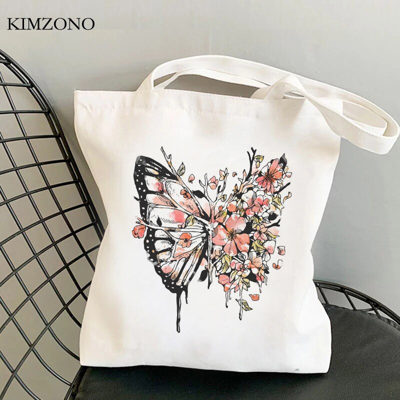 Butterfly shopping bag jute bag grocery reusable bolsas de tela eco bolsa bag cloth bolsas reutilizables jute foldable custom: 29921