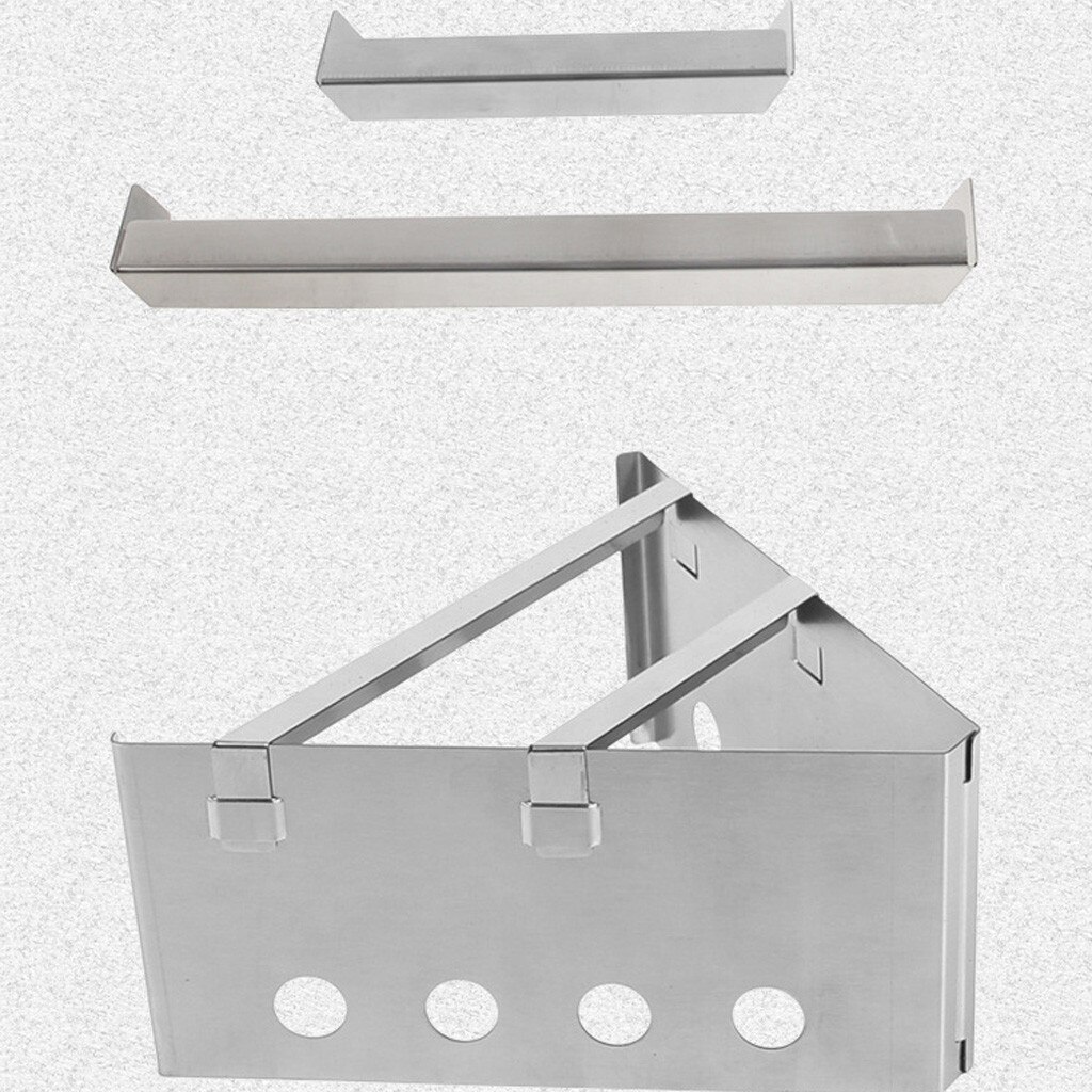 Foldable Wood Burning Stove Outdoor Cooking Camping Stainless Steel Stove Folding Pocket Alcohol Stainless Steel Stove#007