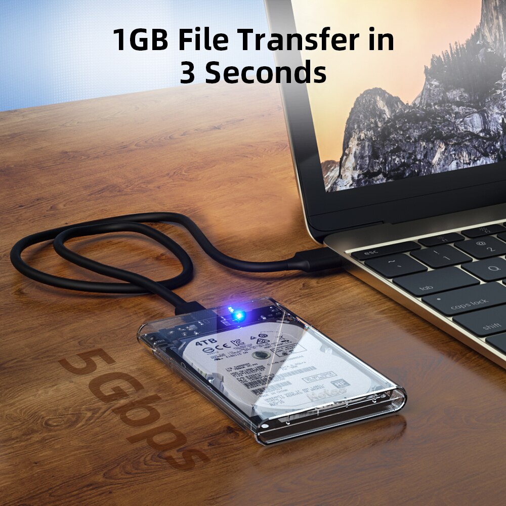 Netac – boîtier de disque dur SSD SATA vers USB 2.5, 3.0 pouces, 5Gbps, 2 to, Support UASP HD