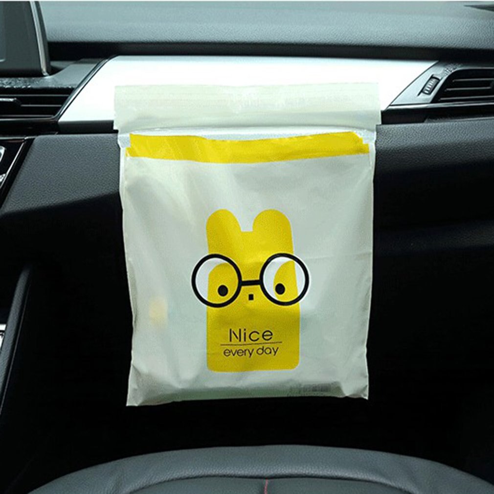Vehicle Garbage Bags Peva Adhesive Trash Can Cute Portable Storage Disposable Cleaning Bags