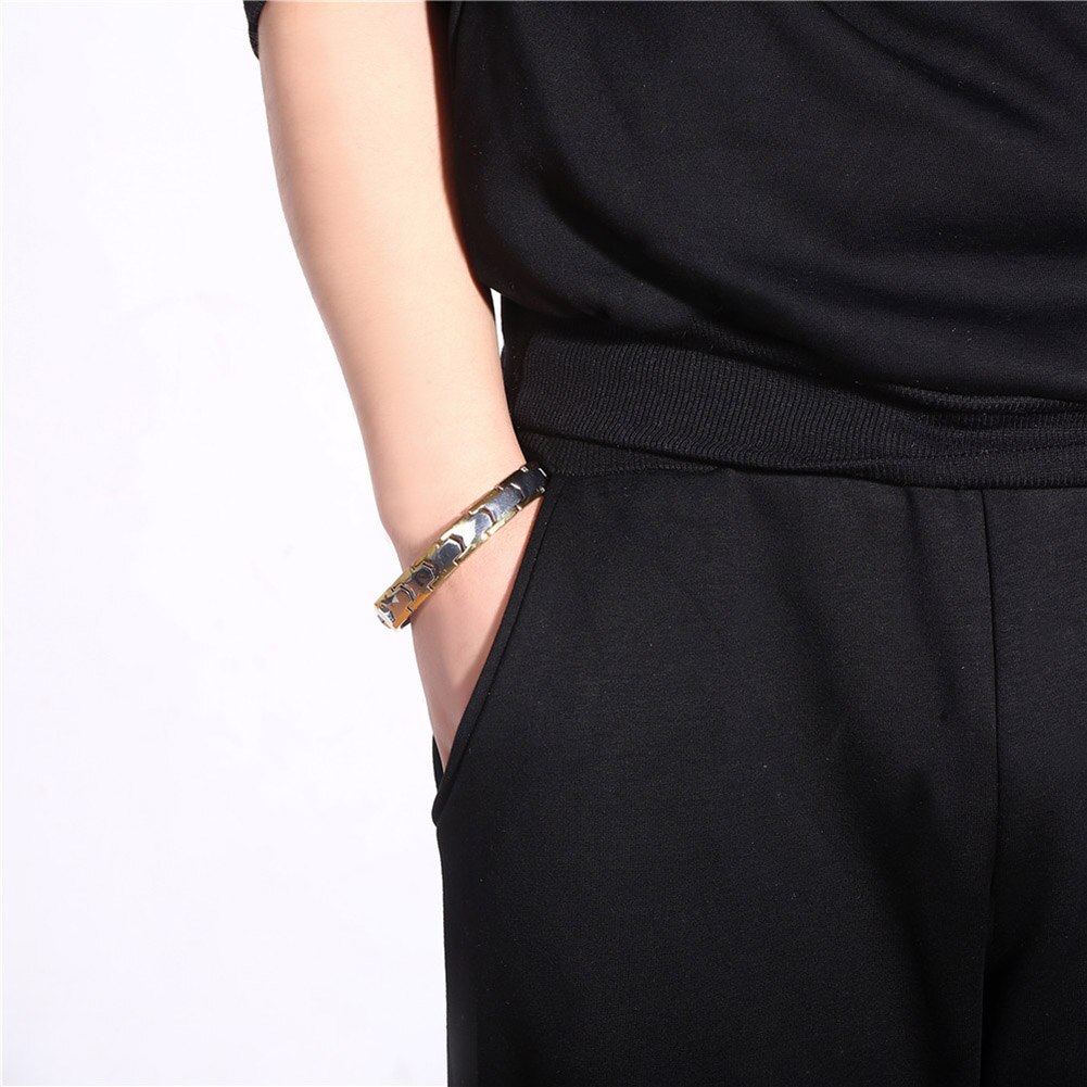Magnetische therapie armband voor heren, klassiek titanium staal, anti-snurken, gezondheidszorg, gezondheid 99