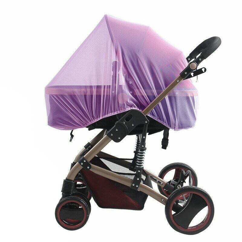 Zomer Kinderwagen Klamboe Wandelwagen Mosquito Insect Baby Shield Netto Veilig Zuigelingen Bescherming Mesh Wandelwagen Accessoires: Paars