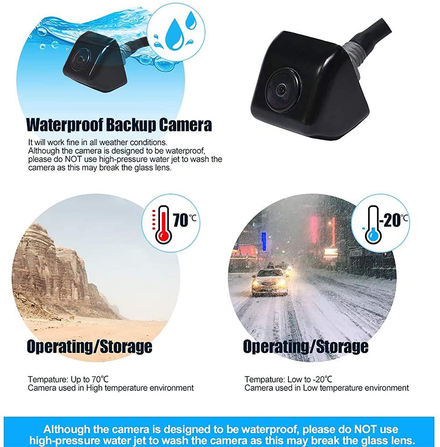 PARKVISION Night Vision Wide Angle Car Reverse Backup Camera Waterproof Guideline Selection Good for Suvs RVs