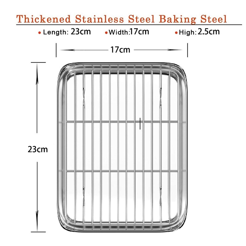 Toaster Oven Tray and Rack Set, with Cooling Rack,Dishwasher Safe