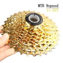 SUNSHINE-SZ 11-32T 9Speed Cassette 9 s Gold Freewheel MTB Mountain Bike Bicycle Steel Golden Sprockets for parts System