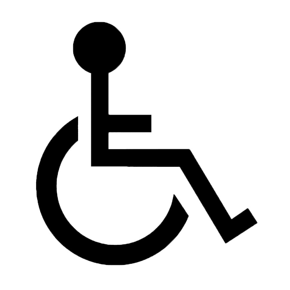 Bil klistermærke handicap symbol klistermærker biloverførsler handicap tegn til biler kæledyrsmateriale selvklæbende 1pc let at fjerne: Sort