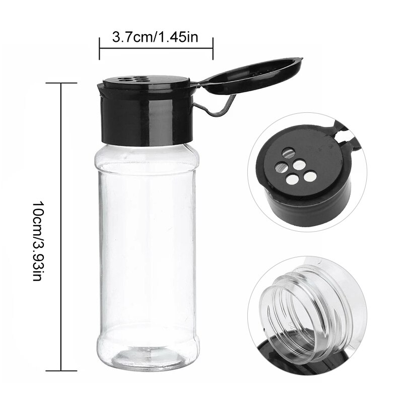 5/10/15/20Pc Potten Voor Kruiden Zout En Peper Shaker Kruiden Jar Spice Organisator Plastic barbecue Specerij Keuken Gadget Tool