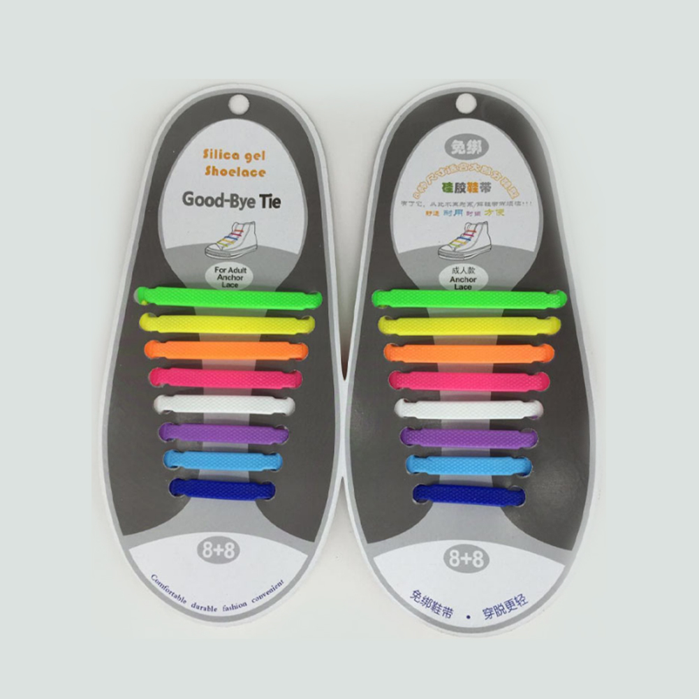 16 stuks siliconen veters, elastische veters, speciale veters zonder strik voor heren en dames, elastische veters, rubberen sneakers, 13 kleuren: Kleur