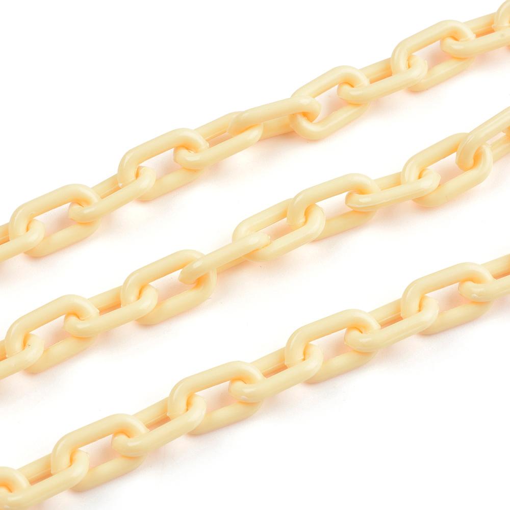 40 cm kleurrijke acryl schakelketting karabijn sleutelhangers voor ketting armband maken van kleurrijke ketting plastic kettingschakels: Paars