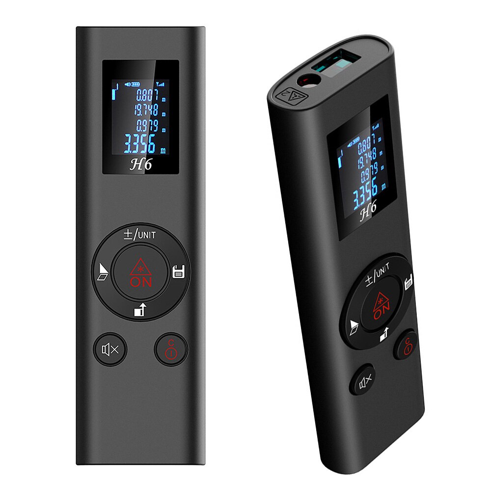 40M Digitale Afstandsmeter Mini Usb Oplaadbare Handheld Afstand Meter Indoor Bouw Veld Afstand Meting Tool
