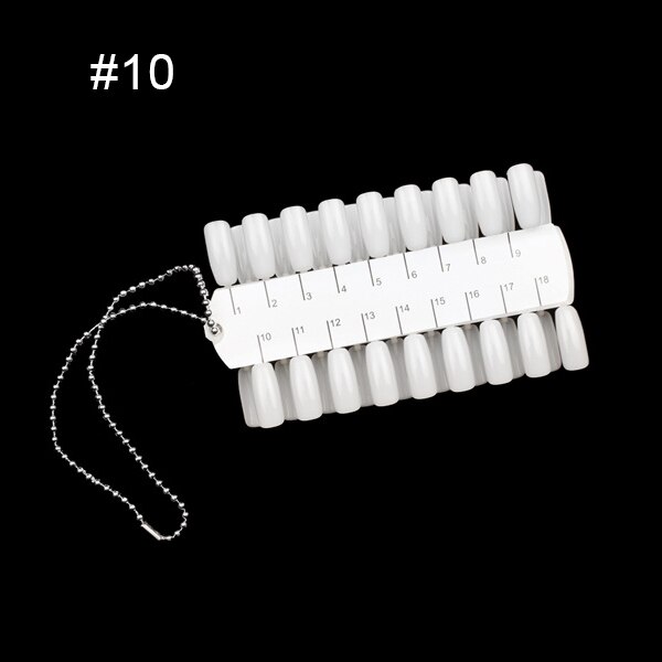 Feivielle 17 optionele tips voor valse nagels kleurenkaart oefendisplay tools transparante witte gesp ring manicure nagelkunsttool: 10