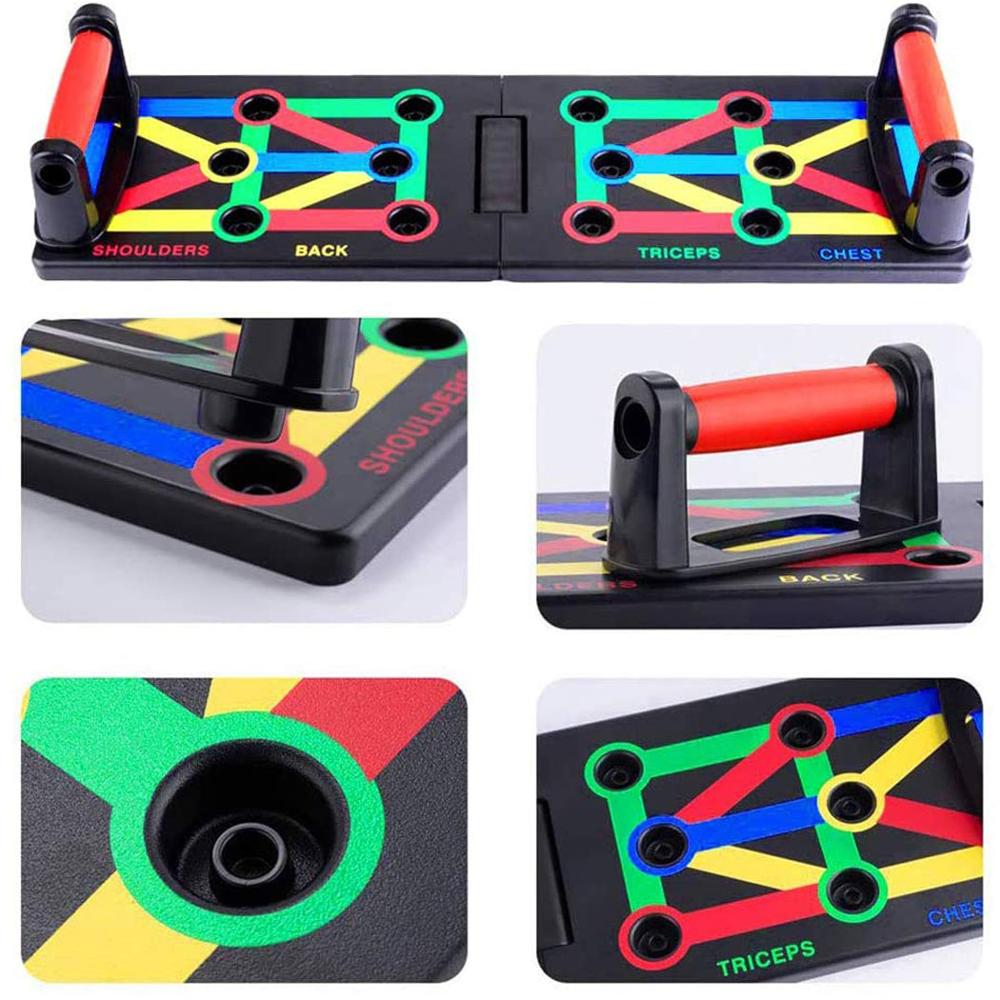 Push Up Board Body Building Fitness Exercise Tool Foldable Gym Training Workout Chest Muscle Push-Up Training Bracket