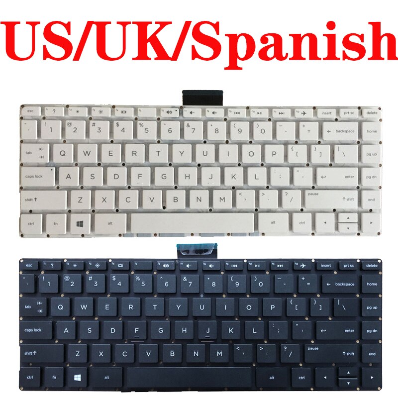 Clavier US/UK/SP/espagnol pour HP 14-CB/14-AX 14-ax000 14-ax100 TPN-Q183 901658-001 NSK-CX3SQ