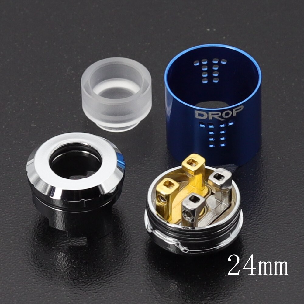 Vape RDA Tank Rebuildable Dripping Atomizer 24mm with 4 Large Post Holes For Easy Coil Replacement BF pin RDA