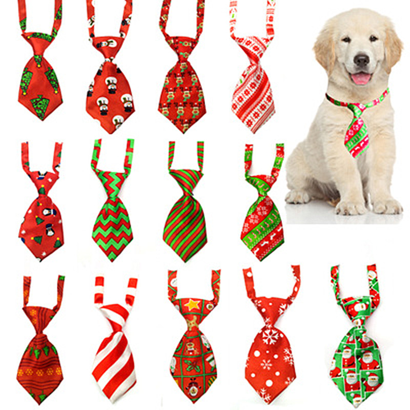 1Pc Kerst Hals Tie Verstelbare Leuke Cartoon Gedrukt Hond Kat Pet Tie Puppy Speelgoed Grooming Strikje Stropdas Kleding