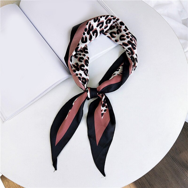 Pañuelo pequeño largo de leopardo, banda para el pelo, pañuelo para la muñeca, cintas para la cabeza, bufandas, pañuelos, bolsos, bufandas, cinta para La muñeca estrecha, bufandas
