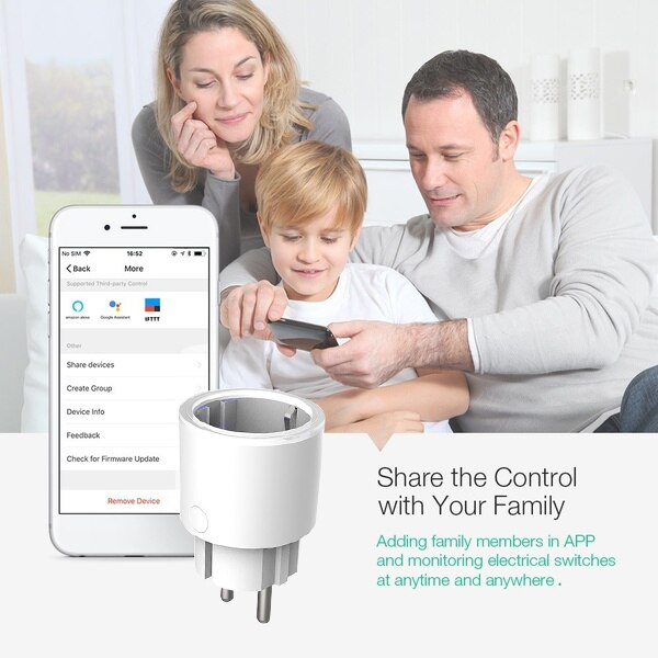 1/2/3PCS EU Wifi Switch Remote Control Socket Intelligent Timing Socket Wireless Socket Home Power Socket