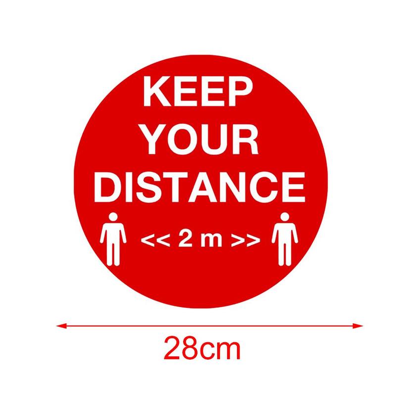 Public Area Social 2M Distancing Floor Sticker Indoor Ground For Crowd Control Sticker Sticker Decal Floor Safety Sign H2A4