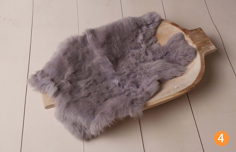 Birth Photo Shoot Background Blanket Rabbit Fur Baby Baby Girl Birth Photography Props Blanket Accessories: as picture 4