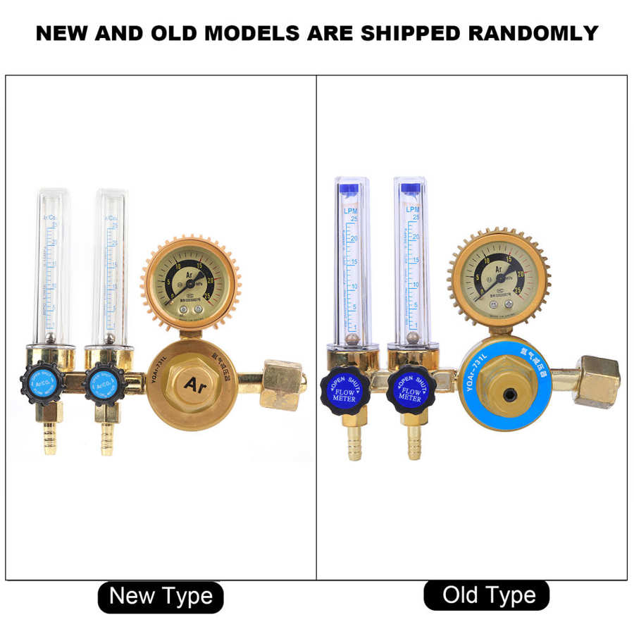 0.25MPa Argon Gas Pressure Reducer Regulator Double Gauge Meter Welding Accessory