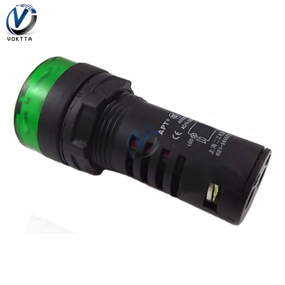 AD16-22SM Flash LED alarme indicateur lumineux Signal lampe Flash Buzzer cc 12V 24V AC 110V 220V lampe d'avertissement rouge vert jaune