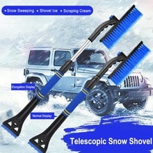 draussen Auto Schnee Entfernung Schaufel Versenkbare Schnee Pinsel Schaben Schnee Schaufel Glas Frost 2-in-1 Winter Eis schaber Entfernung Werkzeug