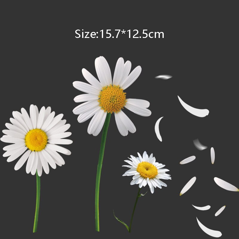 Gänseblümchen Blütenblätter Auto Aufkleber Blumen- ho Weiß Frieden und Liebe Auto Fenster SchöNe Leben Decals für Frauen stimmen Zubehör: Typ A